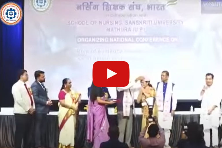 The Nursing Teachers Association of India felicitated Ms. Mousumi Deori