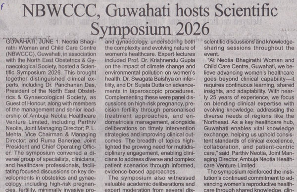 Publication: North East Times<br>
Date: 02.06.2026<br>
Page: 02<br>
Edition: Guwahati