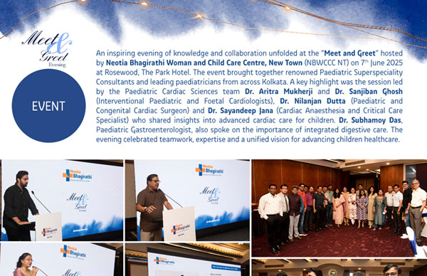 NEOTIA BHAGIRATHI WOMAN AND CHILD CARE CENTRE, NEW TOWN ORGANISED MEET AND GREET AT THE PARK HOTEL