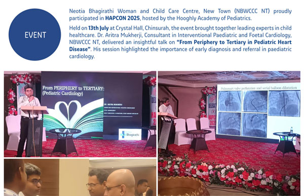 Neotia Bhagirathi Woman and Child Care Centre, New Town proudly participated in HAPCON 2025 hosted by The Hooghly Academy of Pediatrics held at Chinsurah