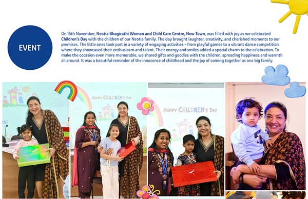 Neotia Bhagirathi Woman and Child Care Centre, New Town was filled with joy as we celebrated Children’s Day with the children of our Neotia family