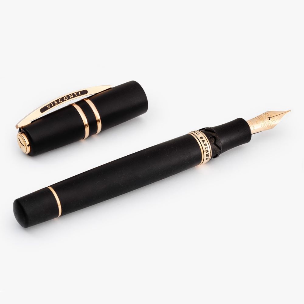 Visconti Homo Sapiens Bronze Age Fountain Pen - Medium, black/bronze Visconti Homo Sapiens Basaltic Lava Bronze Fountain Pen, KP15-07-FP