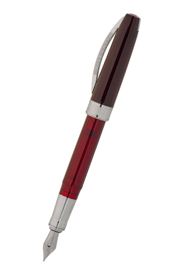 VISCONTI MICHELANGELO FOUNTAIN PEN TRANSLUCENT RED