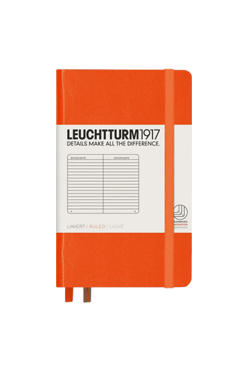 Leuchtturm 90mm x 150mm A6 Pocket Lined Notebook - Orange