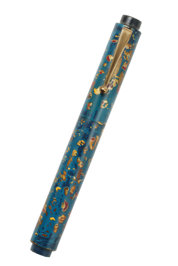 AP LIMITED EDITION MAGICAL URUSHI BLUE FOUNTAIN PEN W/ 14KT NIB