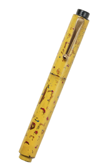 AP LIMITED EDITION MAGICAL URUSHI YELLOW FOUNTAIN PEN W/ 14KT NIB