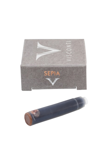 Visconti ink cartridge box of 10 pcs Sepia